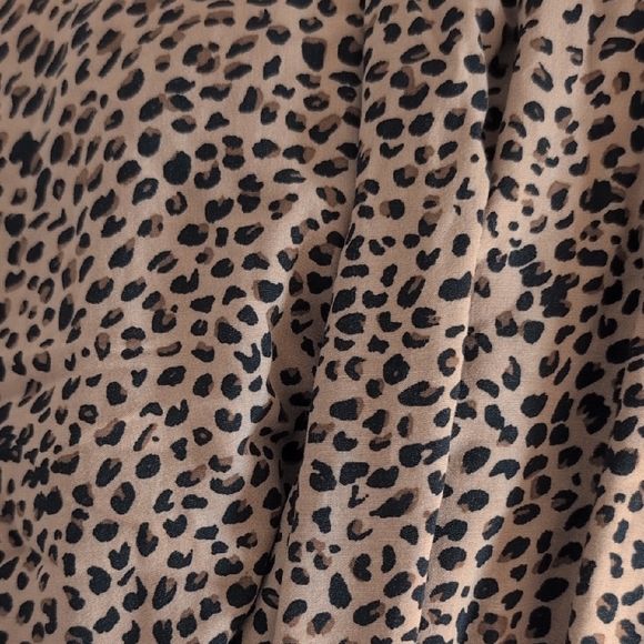 J. Crew Factory Tan Patterned Midi Dress - Picture 3 of 3